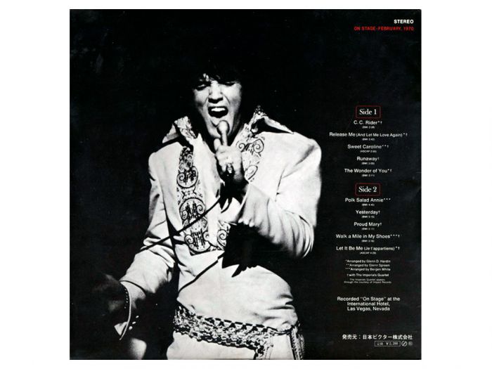 Виниловая пластинка ELVIS PRESLEY - On Stage February 1970, 1970 (LP)