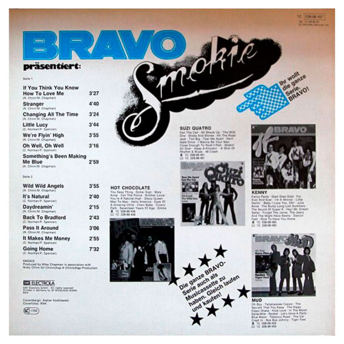 Виниловая пластинка SMOKIE – Bravo Präsentiert Smokie, 1976 (LP)