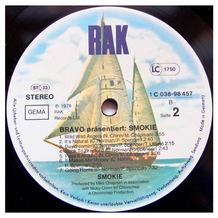 Виниловая пластинка SMOKIE – Bravo Präsentiert Smokie, 1976 (LP)
