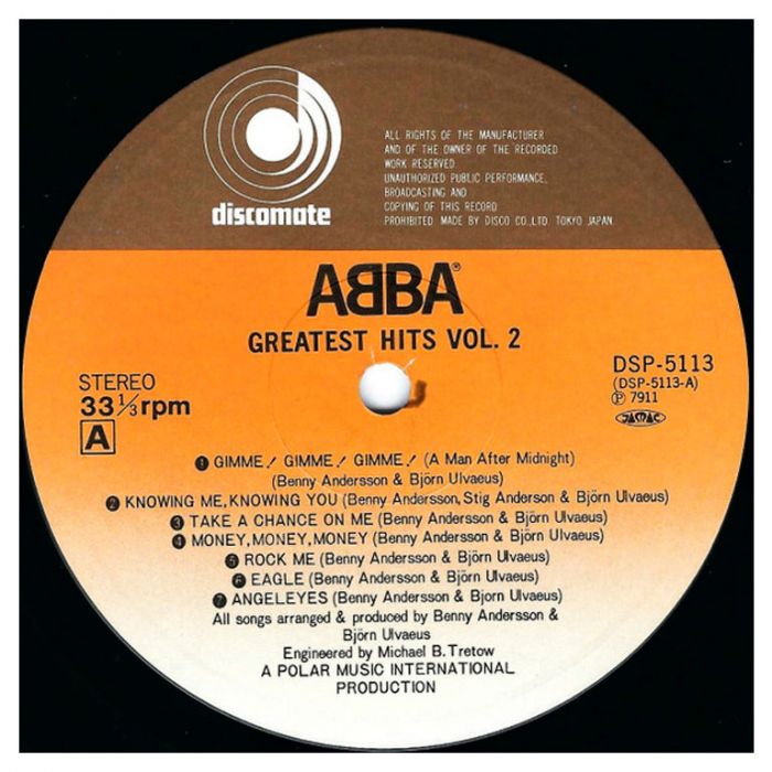 Виниловая пластинка ABBA ‎– Greatest Hits Vol. 2, 1979 (LP)
