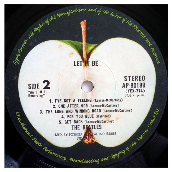 Виниловая пластинка THE BEATLES ‎– Let It Be, 1970/1974 (LP)