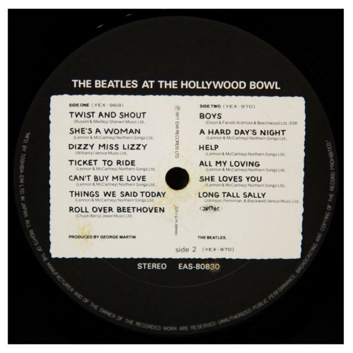 Виниловая пластинка THE BEATLES ‎– The Beatles At The Hollywood Bowl, 1977 (LP)
