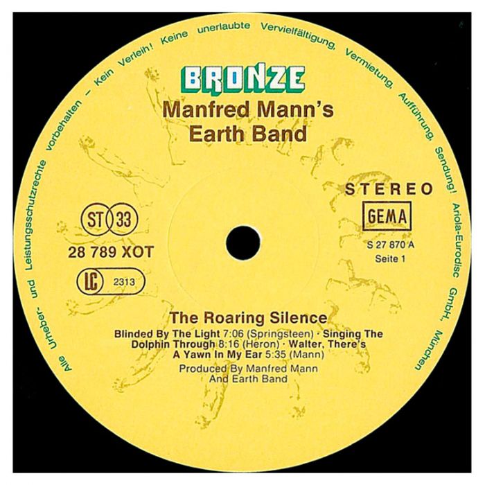 Виниловая пластинка MANFRED MANN'S EARTH BAND ‎– The Roaring Silence, 1976/1977 (LP)