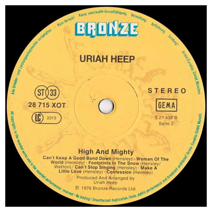 Виниловая пластинка URIAH HEEP ‎– High And Mighty, 1976/1983 (LP)