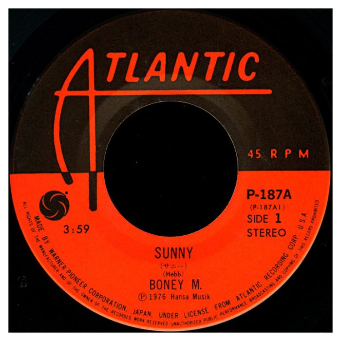 Виниловая пластинка BONEY M ‎– Sunny / New York City, 1977 (SP, Single)