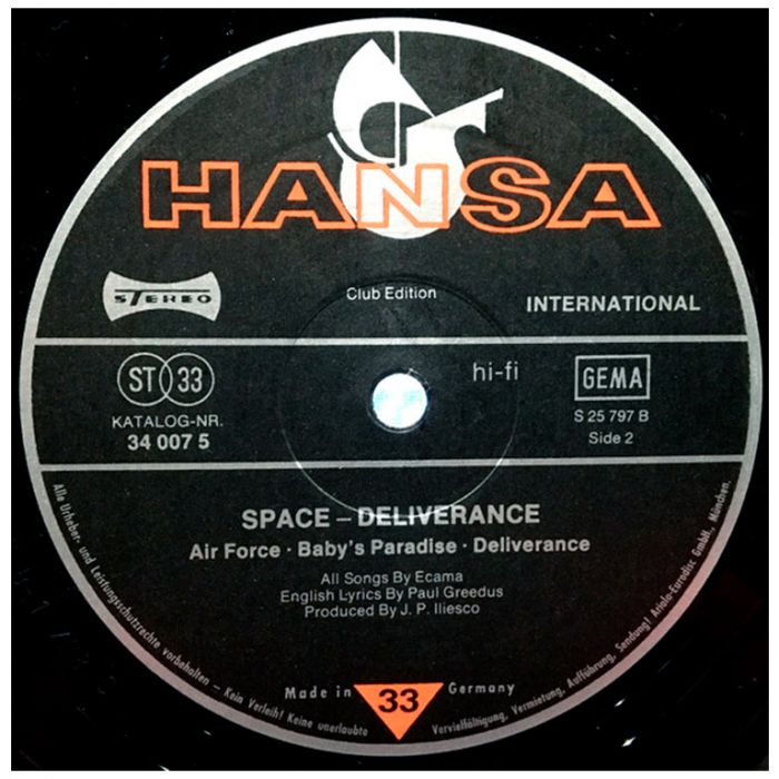 Виниловая пластинка SPACE – Deliverance, 1977/1978 (LP, Club Edition)