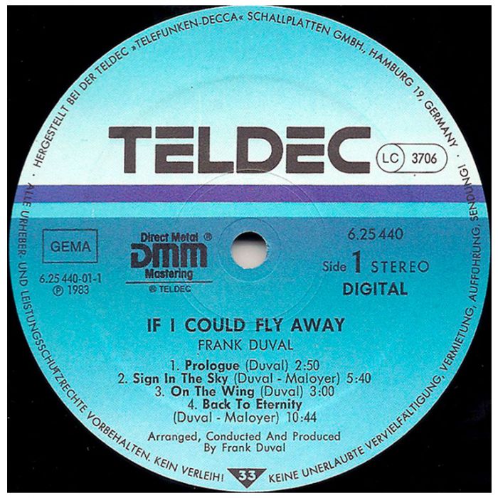Виниловая пластинка FRANK DUVAL ‎– If I Could Fly Away, 1983 (LP)