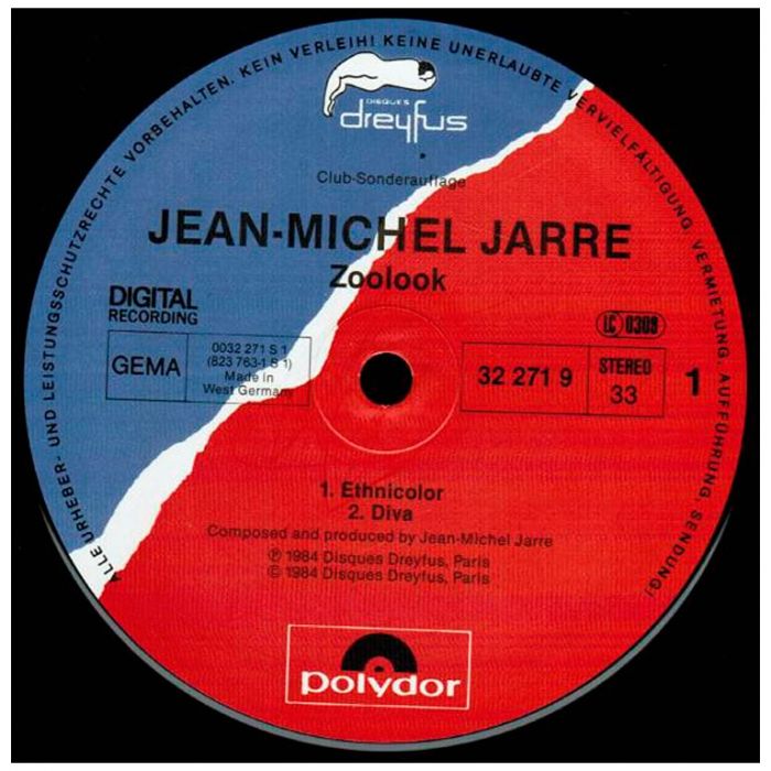 Виниловая пластинка JEAN-MICHEL JARRE - Zoolook, 1984 (LP, Club Edition)
