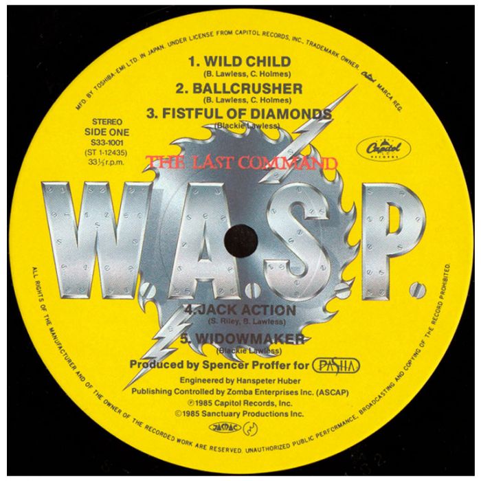 Виниловая пластинка W.A.S.P. ‎– The Last Command, 1985 (LP)
