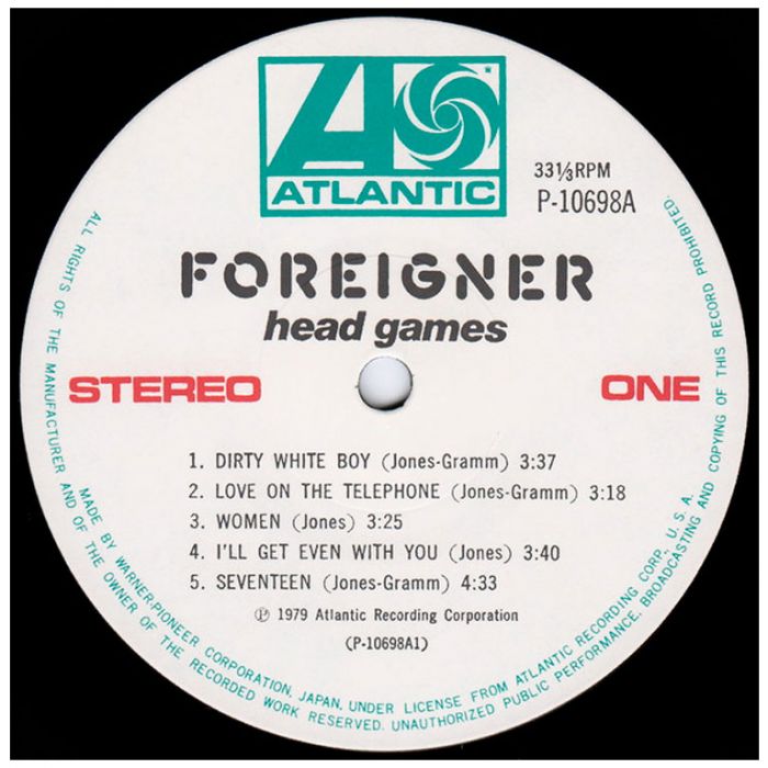 Виниловая пластинка FOREIGNER ‎– Head Games, 1979 (LP)