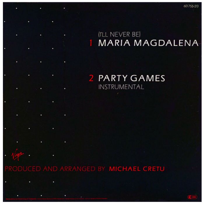 Виниловая пластинка SANDRA ‎– (I'll Never Be) Maria Magdalena, 1985 (EP, Maxi-Single)