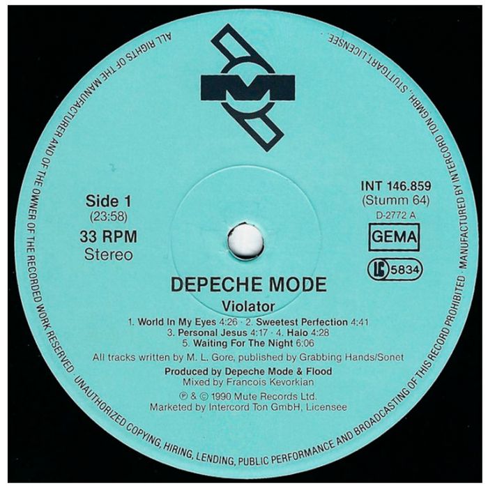Виниловая пластинка DEPECHE MODE ‎– Violator, 1990 (LP)