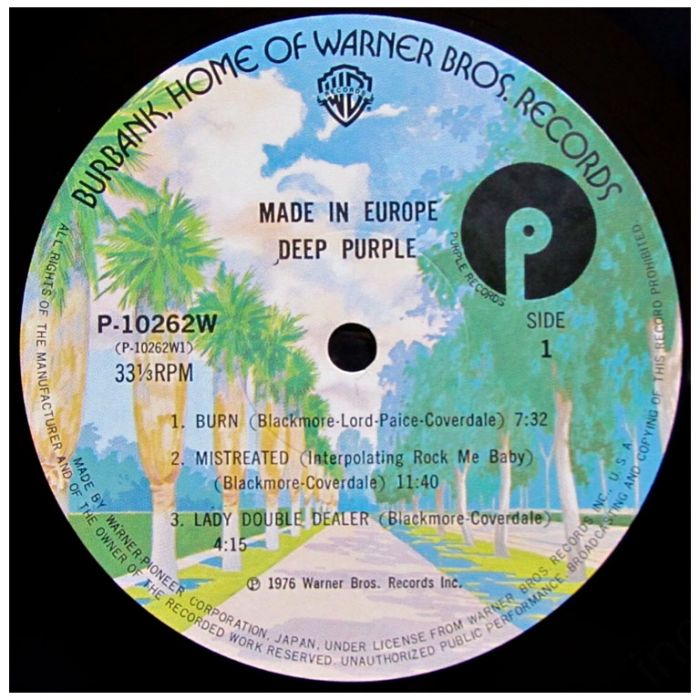 Виниловая пластинка DEEP PURPLE ‎– Made In Europe, 1976 (LP)