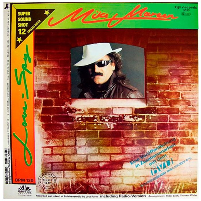 Виниловая пластинка MIKE MAREEN ‎– Love-Spy, 1986 (EP, Maxi-Single)