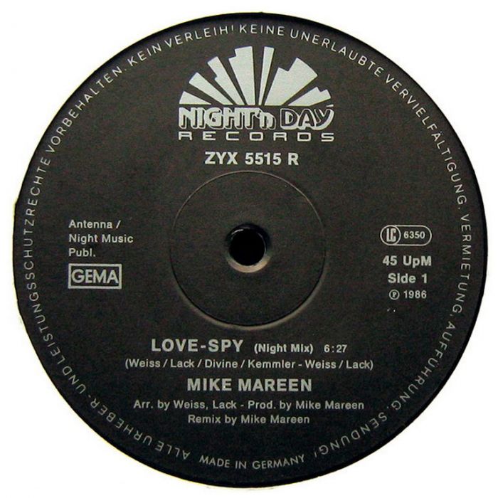 Виниловая пластинка MIKE MAREEN ‎– Love-Spy, 1986 (EP, Night Mix Maxi-Single)