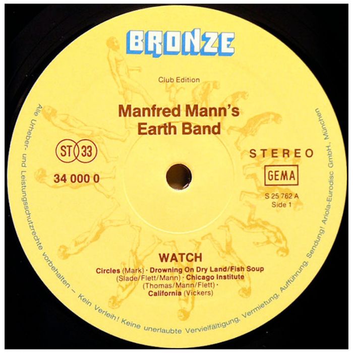 Виниловая пластинка MANFRED MANN'S EARTH BAND ‎– Watch, 1978 (LP, Club Edition)