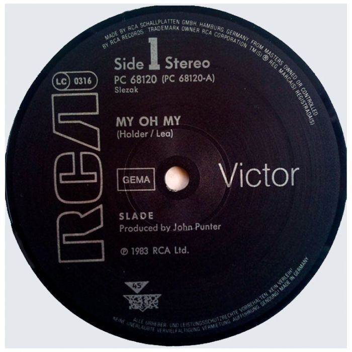 Виниловая пластинка SLADE – My Oh My, 1983 (EP, Maxi-Single)