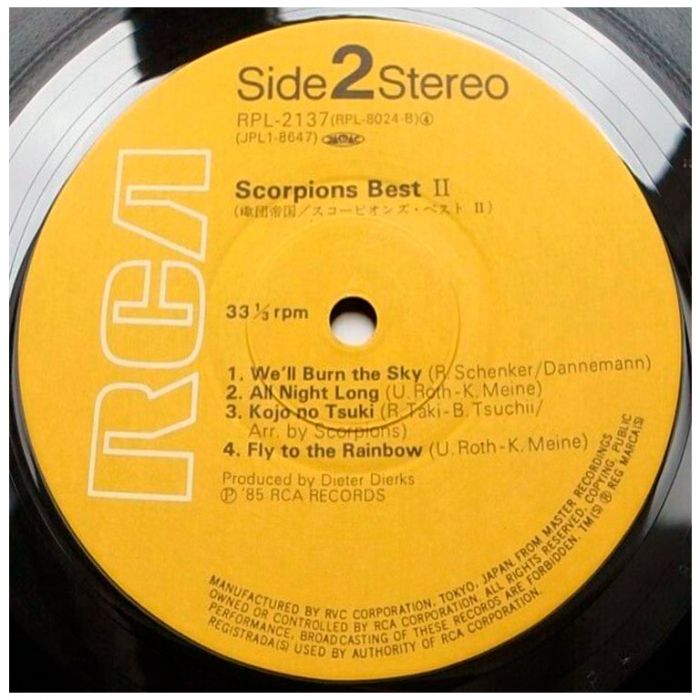 Виниловая пластинка SCORPIONS – Scorpions Best 2, 1980/1985 (LP)