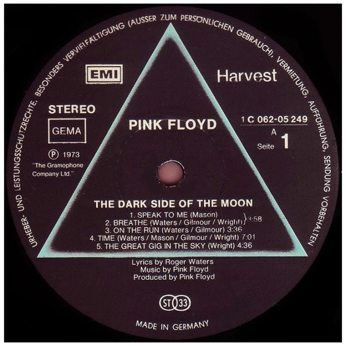 Виниловая пластинка PINK FLOYD ‎– The Dark Side Of The Moon, 1973 (LP)