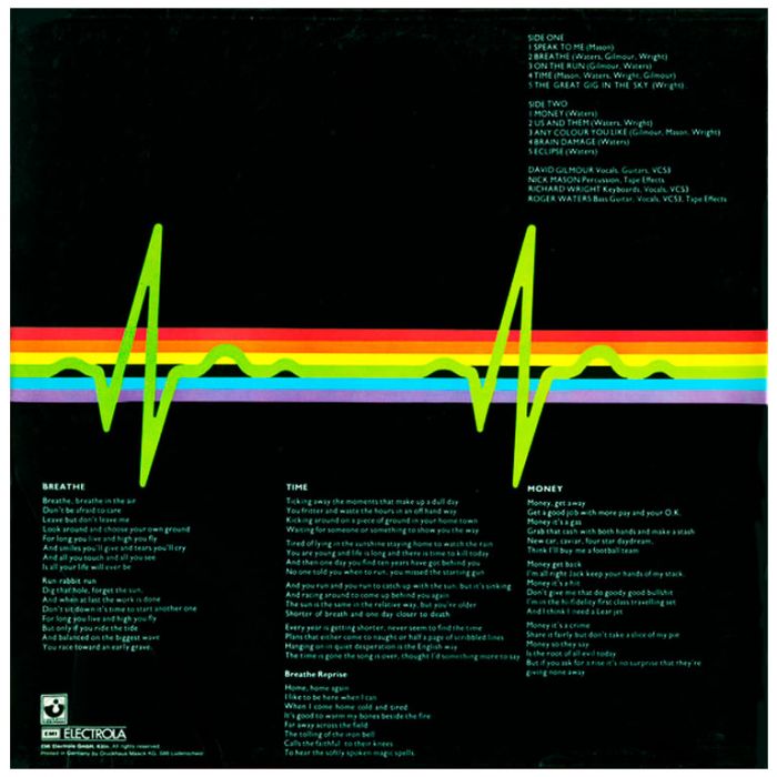 Виниловая пластинка PINK FLOYD ‎– The Dark Side Of The Moon, 1973 (LP)