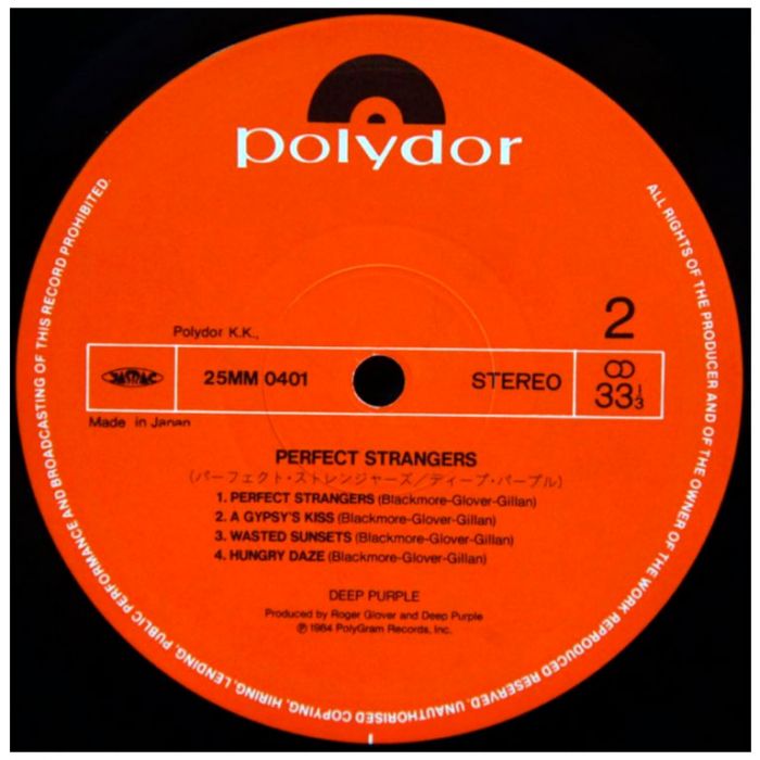 Виниловая пластинка DEEP PURPLE ‎– Perfect Strangers, 1984 (LP)