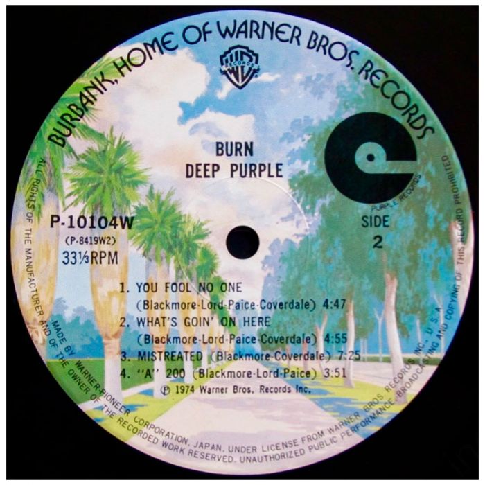 Виниловая пластинка DEEP PURPLE ‎– Burn, 1974 (LP, Reissue 1976)