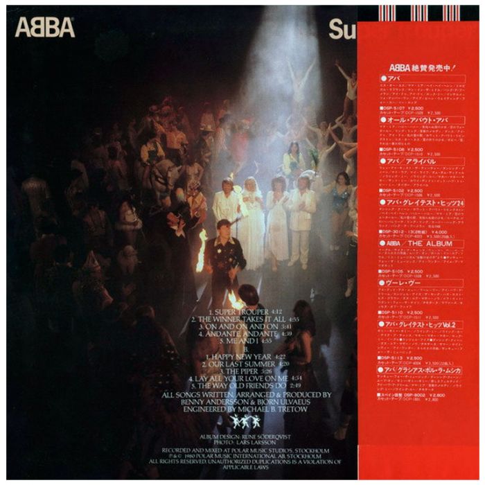 Виниловая пластинка ABBA ‎– Super Trouper, 1980 (LP)