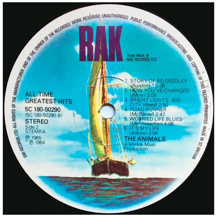 Виниловая пластинка THE ANIMALS ‎– All-Time Greatest Hits, 1976 (2LP)