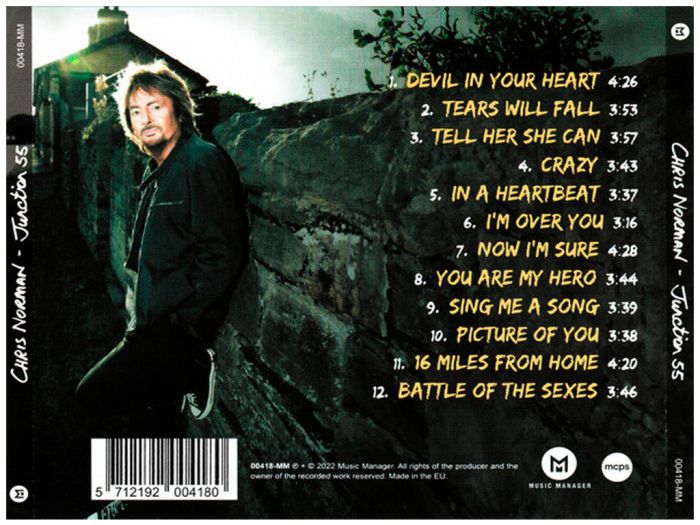 Компакт диск CHRIS NORMAN (SMOKIE) – Junction 55, 2024 (CD, Unofficial Release)