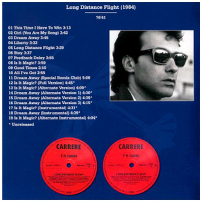 Компакт диск F.R.DAVID ‎– Long Distance Flight, 1984 (CD, Remastered, Unofficial Release 2022)