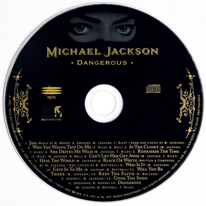 Компакт диск MICHAEL JACKSON ‎– Dangerous, 1991 (CD, Reissue, Remastered, Unofficial Release 2014)