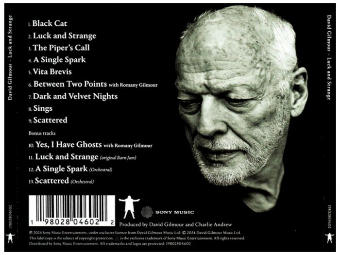 Компакт диск DAVID GILMOUR (PINK FLOYD) – Luck And Strange, 2024 (CD, Unofficial Release)