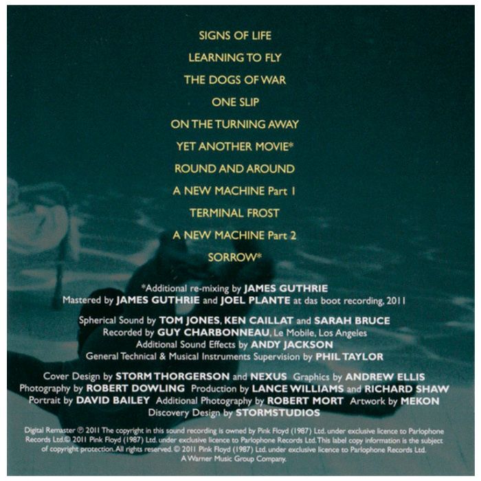 Компакт диск PINK FLOYD – A Momentary Lapse Of Reason, 1987 (CD, Reissue, Remastered, Unofficial Release 2011)