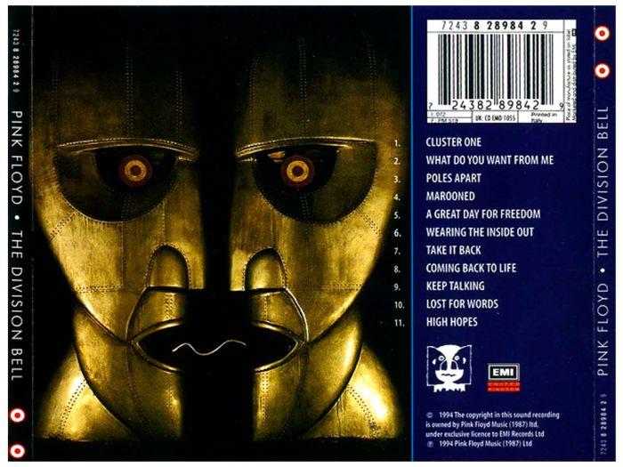 Компакт диск PINK FLOYD – The Division Bell, 1994 (CD, Unofficial Release)