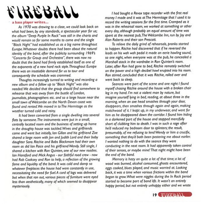 Компакт диск DEEP PURPLE – Fireball, 1971 (CD, Reissue, Remastered, 25th Anniversary Edition, Unofficial Release 1996)