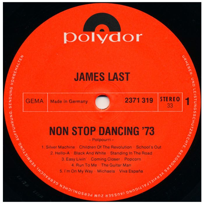 Виниловая пластинка JAMES LAST ‎– Non Stop Dancing '73, 1973 (LP)