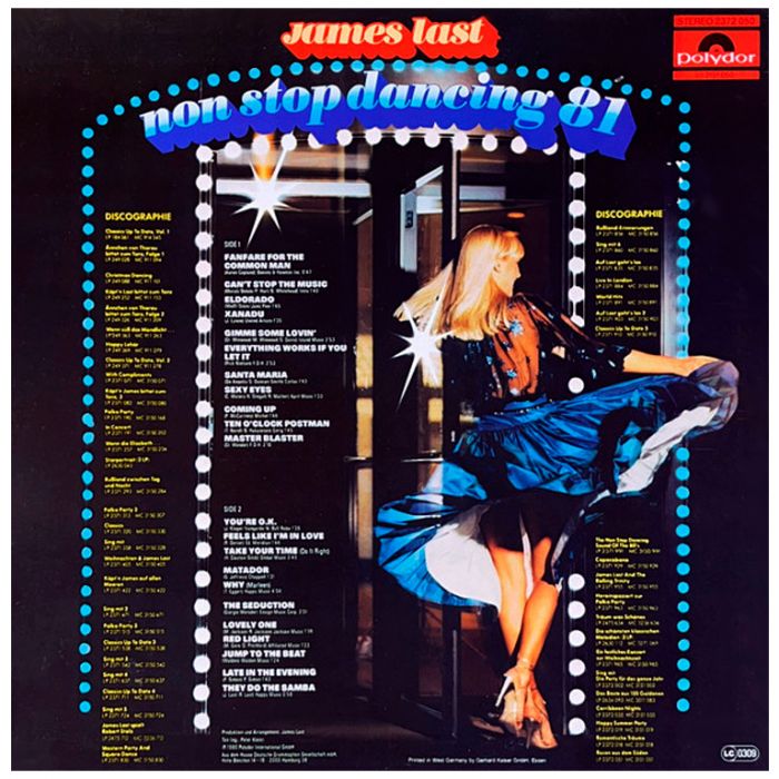Виниловая пластинка JAMES LAST ‎– Non Stop Dancing '81, 1981 (LP)